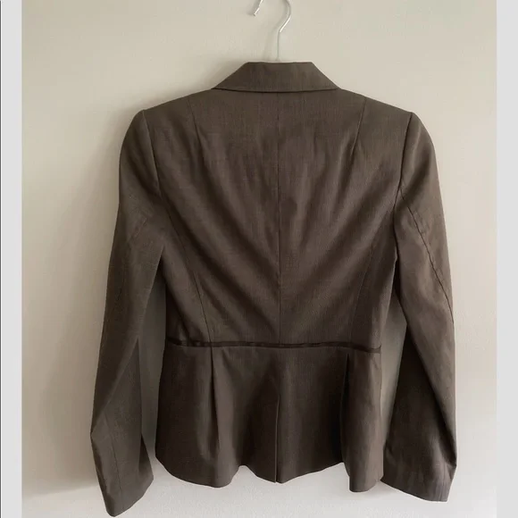 Banana Republic Blazer Jacket Long Sleeve Button Front  Brown. Size 0 - Picture 7 of 8